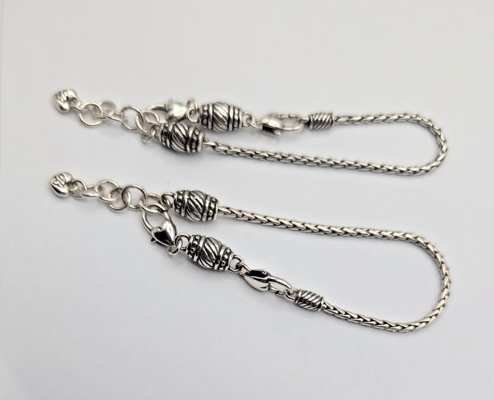Brighton Barrell Bracelet Charms Slide Right On Silver Plated 2 Available Nice!